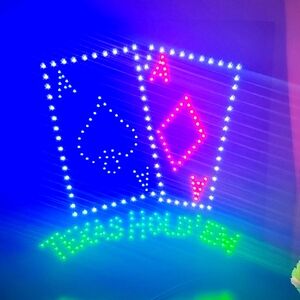Texas holdem LED sign board